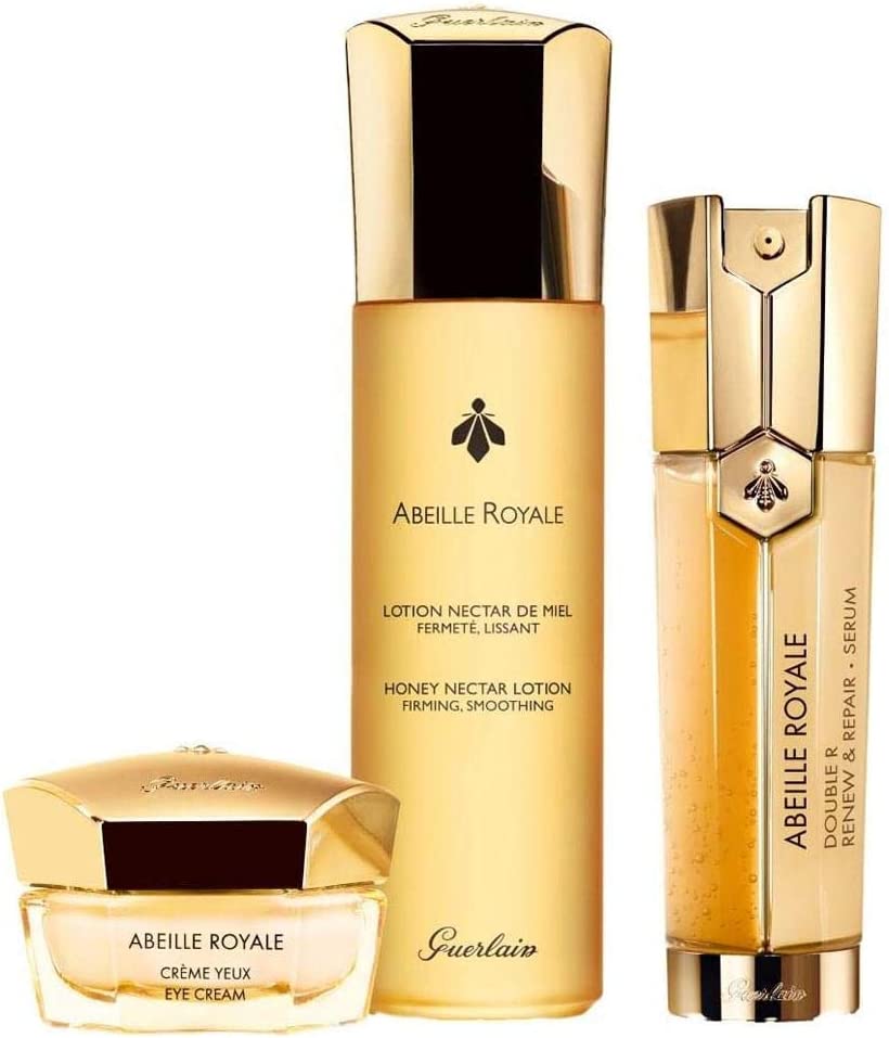 Guerlain Abeille Royalle Set Trilogie: Nectar Lotion 150 Ml + Eye Cream Minimizer 15 Ml + Double Expert Cream 50 Ml * D1